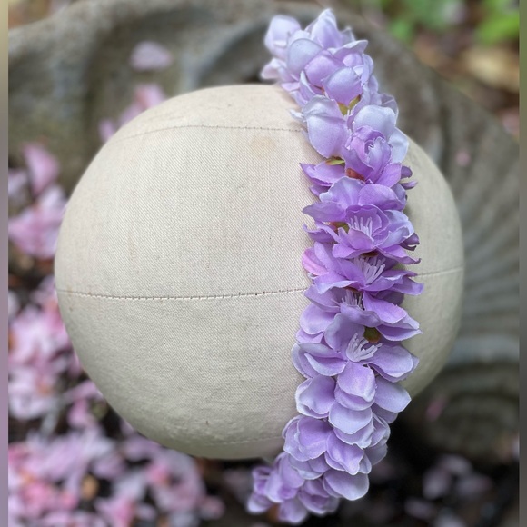 Pastel Purple Ombré Flower Blossom Headband - Picture 4 of 14
